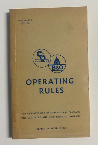 1969 C and O for Progress Operating Rules