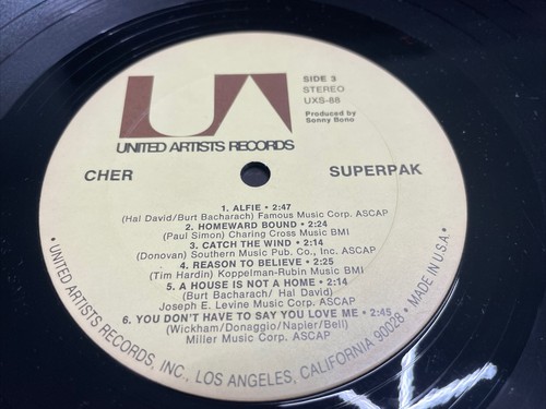 Cher - Cher Superpak United Artists UXS-88 12” Vinyl Double Album 2LP - Picture 10 of 11