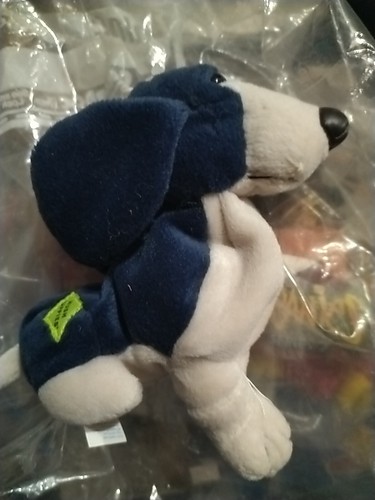 Applause Hush Puppies Blue & White Dog Stuffed Plush 6" T9 - Picture 2 of 3