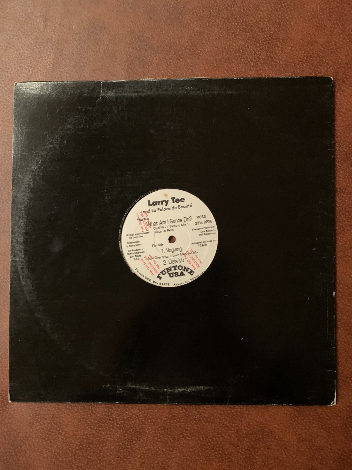 Larry Tee/La Palace De Beauté- What Am I Gonna Do? 1989 V-023 Vinyl 12'' Vintage