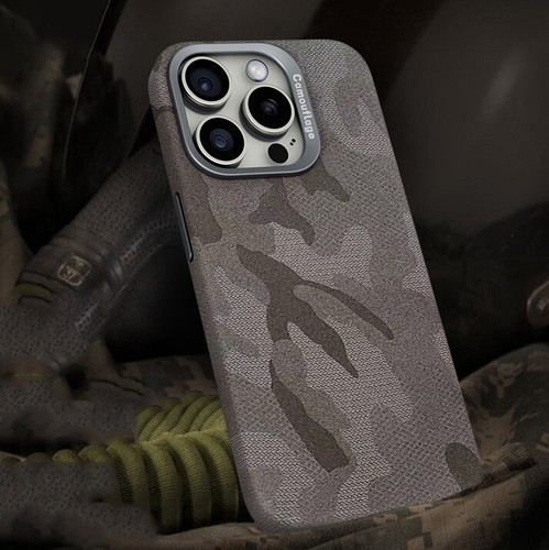 For IPhone 15 14 13 12 Pro Max Camouflage Leather Shockproof Magnetic Case Cover - Picture 14 of 19