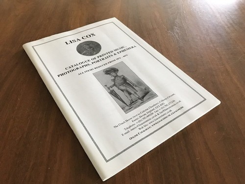 Lisa Cox CATALOGUE OF PRINTED MUSIC / PHOTOGRAPHS, PORTRAITS & EPHEMERA - Imagen 7 de 7