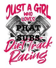 Sublimation Print Dirt Track Racing Ready To Press Heat Transfer