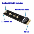 NGFF(M.2) nvme M key SSD to PCI- E 1X Adapter(vertical installation)
