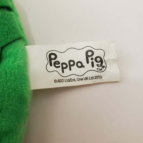 Peppa Pig Plüsch George Mr Dinosaurier 7 Zoll Stofftier flach grün ABD Ltd 2003 Stickerei - Bild 5 von 6