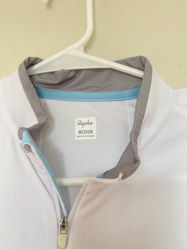 Rapha Men’s Core Lightweight Jersey White Blue Med - Picture 3 of 7
