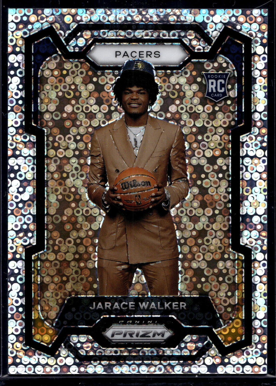 Jarace Walker 2023-24 Panini Prizm Fast Break Silver Disco RC #168 Rookie Pacers