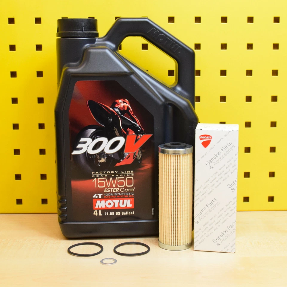 Kit Original Filtre à Huile Joints Motul 300V 15w50 pour Ducati Panigale V4 V4R - Photo 1/1
