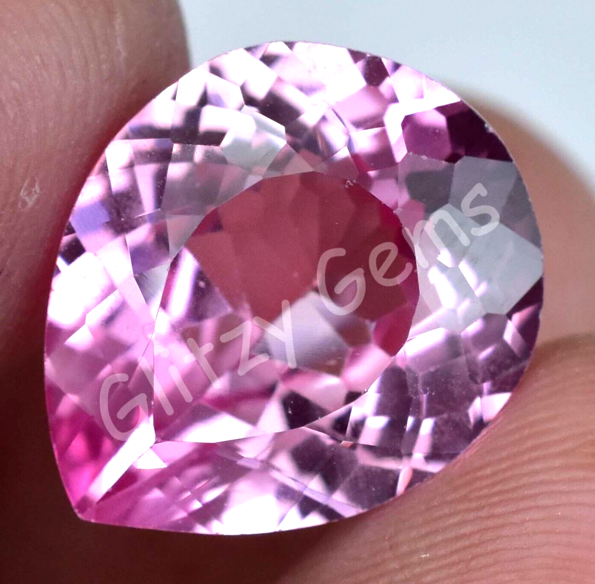 Saphir Padparadscha Certifié En Forme De Poire - Pierre Naturelle Chauffée, Provenance Sri Lanka