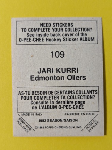 1982-83 O-Pee-Chee HNL Hockey Stickers OPC U-Pick - Picture 222 of 500