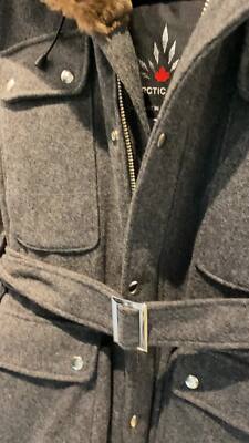 ジャケット・アウター COLD BAY PARKA(WOOL ALPACA) Arctic Bay Canada Bradford Down Parka coyote and beaver fur BLACK