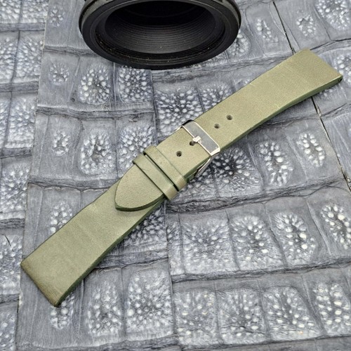 22mm/18mm Vintage Aviator Bund style Watch Band Exotic Leather Minimalist Design - Picture 9 of 13