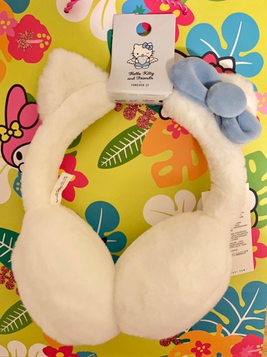NEU Forever 21 x Sanrio Hello Kitty Engel weiß Kunstfell Plüsch Ohren Ohren Ohren Ohren - Bild 2 von 2