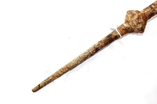 Antique Tribal Spearhead Butt End Spear Bhala Stiletto Boot Survival Bowie H706 - Bild 5 von 8