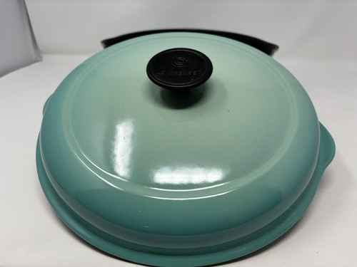 Poêle à frire LE CREUSET Cool Mint en FONTE émaillée avec couvercle 3 QT. 2 becs - Photo 9/12