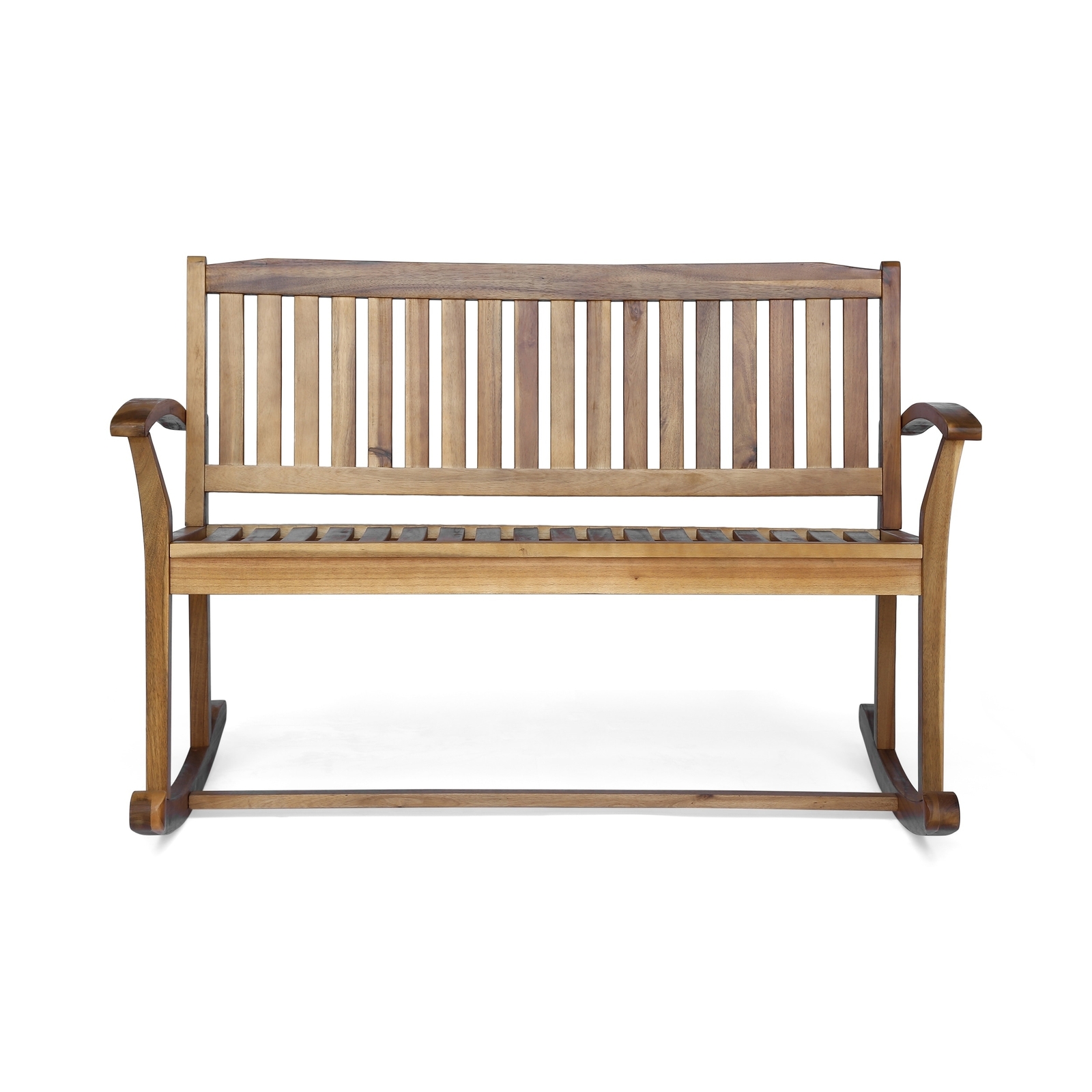 Regatta Acacia Wood Patio Glider by Christopher Knight Home natural stain