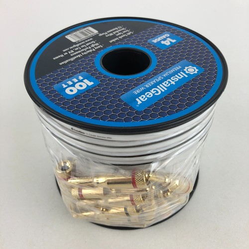 Installgear 100 Fuß Lautsprecherkabel 14 Stärke AWG 12 Bananenstecker True Spec Soft Touch