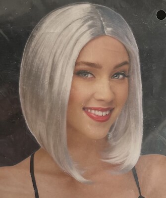 Silver Bob Wig Halloween Costume Wig Disco Costume Accessory