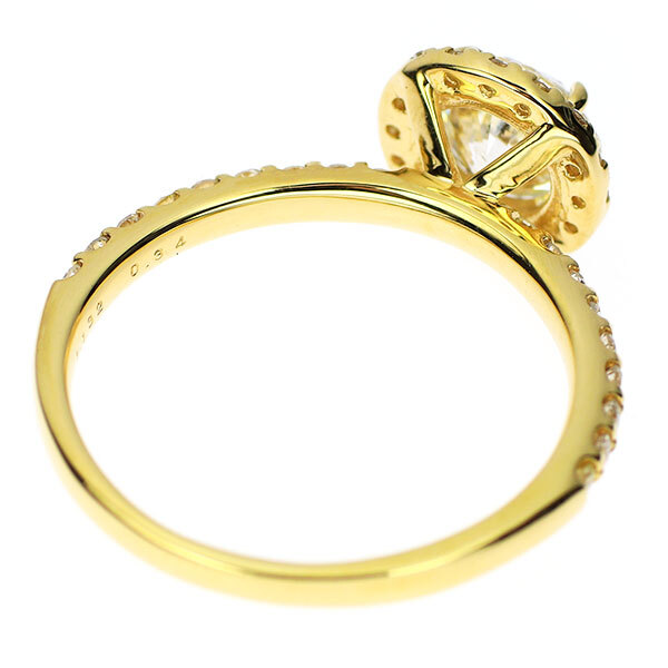 Brand New K18YG Diamond Ring 1.132ct J I1 G D0.34ct Free Brand New K18YG Diamond Ring 1.132ct J I1 G D0.34ct Free