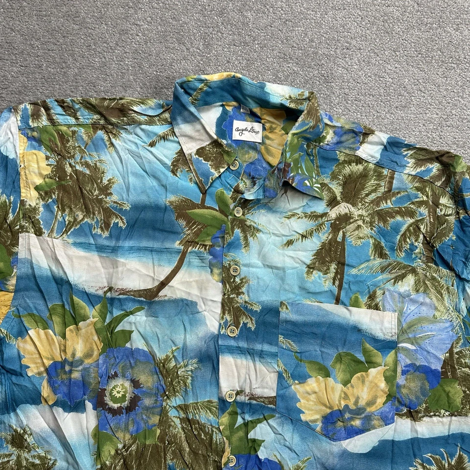 HAWAII Hemd Hawaiishirt Floral XL Magnum Rockabilly Hawaiianer Aloha 4217 Blau - Bild 2 von 4