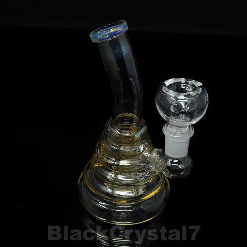 Pipas de agua para fumar tabaco burbujeador cachimba vaso apilado grueso hecho a mano de 6 pulgadas - Imagen 4 de 5