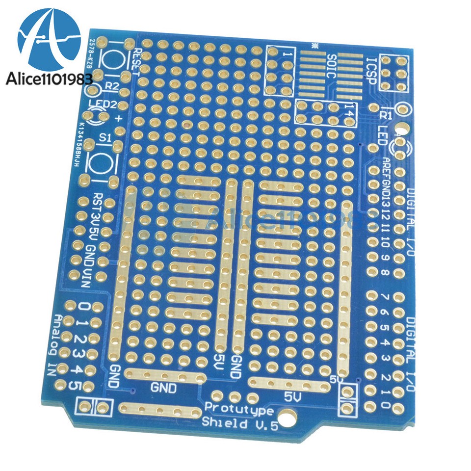 Prototype PCB for Arduino UNO R3 Shield Board DIY Combo 2mm+2.54mm ...