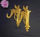 Royal Peacock Towel Hanger Set Brass Macaw Bird Design Wall Hook Pair Dec CA822