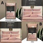 New FIELDCREST LUXURY Dusty Rose Plush Chevron Velvet Pillow Sham (1) All Sizes