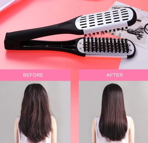 Double sided hair straightening brush for silk press Double Sided Bristle brush - Picture 4 of 4