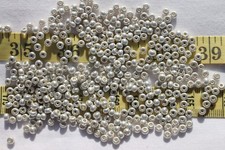 6/0 Czech Glass Seed Bead Silver Wash Jewelry Making Crafts Beads 1oz