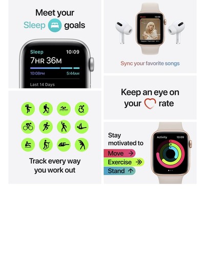 Apple Watch SE (1st Gen) GPS, 40mm Space Gray Aluminum Case With Midnight S Band - Picture 5 of 5