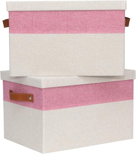 Fabric Storage Bins with Lids, 15x11x9.5 Inch Collapsible Organizer Baskets - Picture 73 of 87