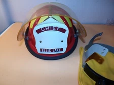 Bullard CX Fire Chief's Firemans Helmet with Shield- Exc. condition