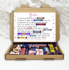 Best Friend Gift Friendship Chocolate Poem Box Bestie Birthday Gift Hamper