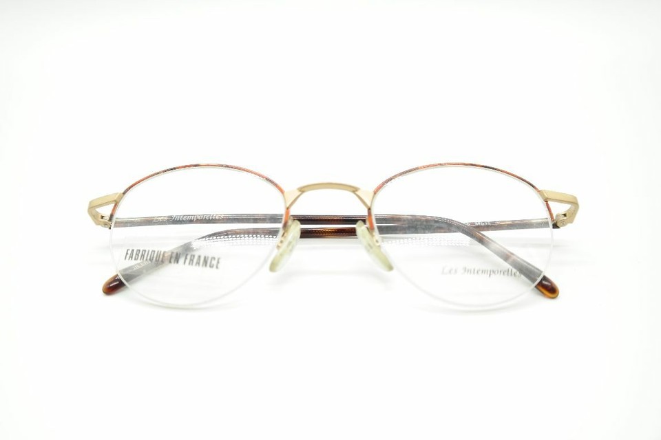 Lunettes Vermari VE 201 Noir/or/brun - Monture Half-rim, Métal/acétate, Fabriqué En Allemagne, Neuf
