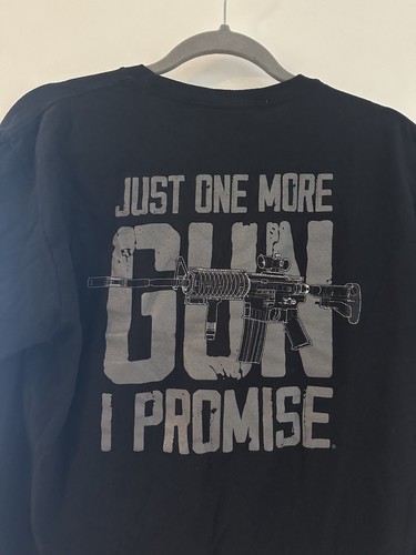 Shield Republic T Shirt Black Size Large Just One More Gun I Promise - Picture 4 of 5
