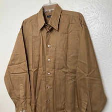 Burberry London Shirt Mens M Brown Check Long Sleeve Button Down USA