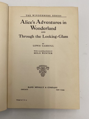 ALICE IN WONDERLAND Lewis Carroll 1940 Edition of 1916 Copyright Milo Winter HC. - Picture 14 of 24