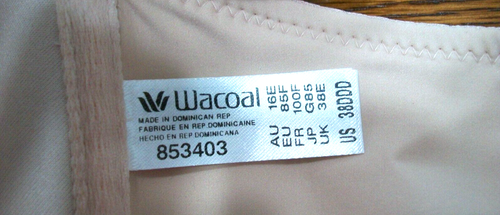 NWT WACOAL 38DDD FRONT CLOSE U/W BACK SMOOTHING V-BACK SEAMLESS BEIGE BRA~853403 - Picture 10 of 11