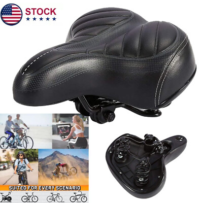 Extra Wide Big Bum Bike Bicycle Saddle Seat Gel Cushion Sporty Soft Comfort Pad