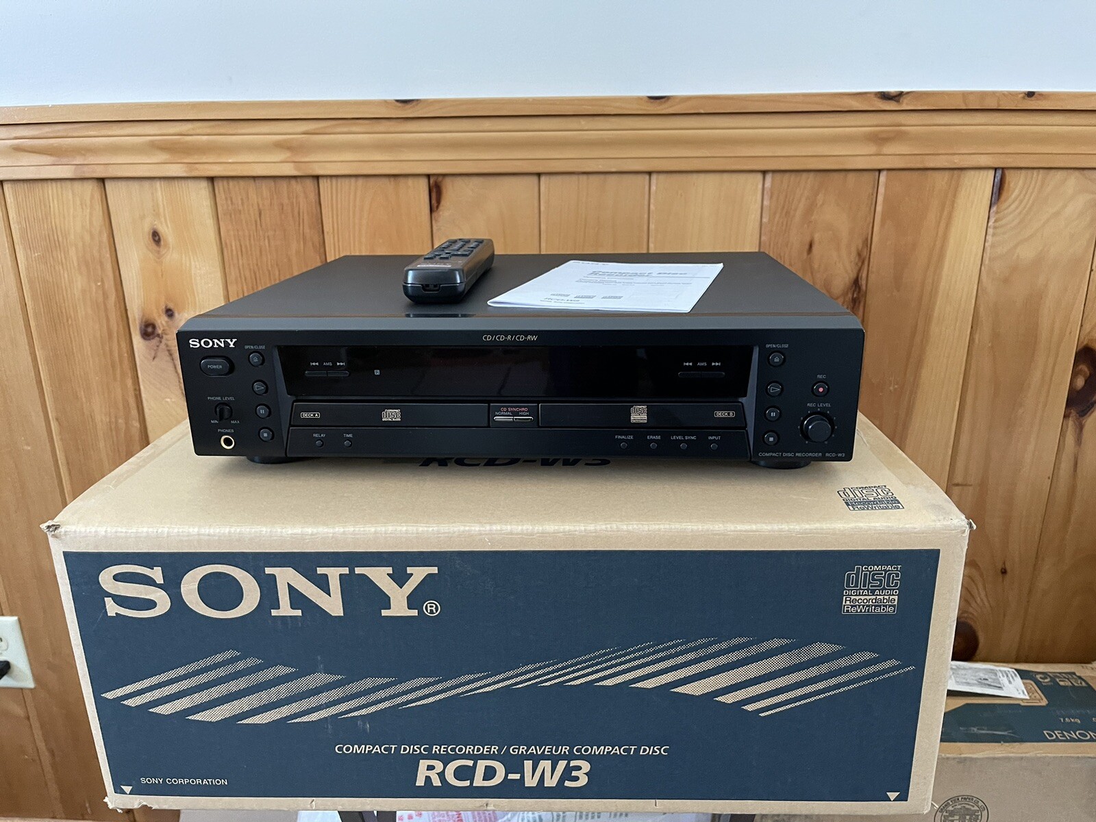 Sony RCDW3 Compact Disc CD Recorder Duplicator Player,In Original Box