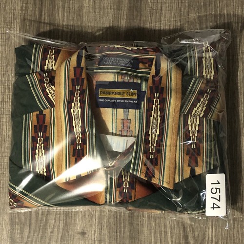 Vintage 80s Panhandle Slim Western Shirt Aztec Mens L Pearl Snap L/S Rockabilly - Picture 14 of 14