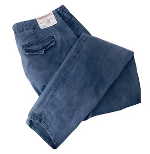 True Religion Mujeres De Lavado Azul Algodón Elastizado Pantalón botón  bolsillos Kelly | eBay