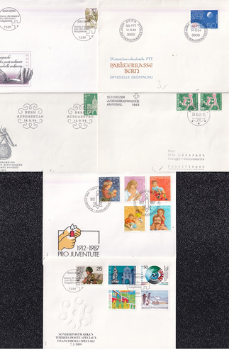 ODZ&ENDZ 6 SWITZERLAND ASSORTED FDC LOOK 731