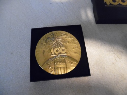 NEW Vintage 1986 Bronze Coca-Cola 100 Years Centennial Celebration Medallion