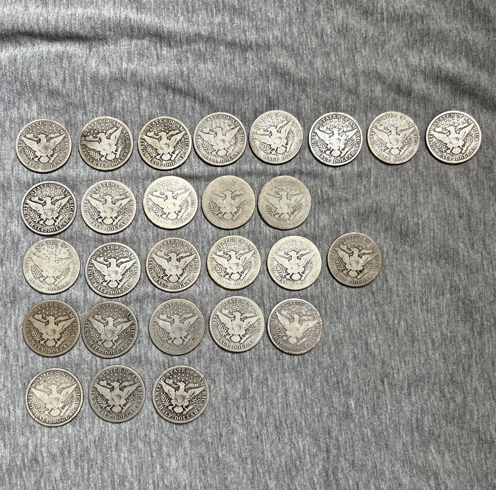 Complete Set Barber Half Dollars 18921915 eBay