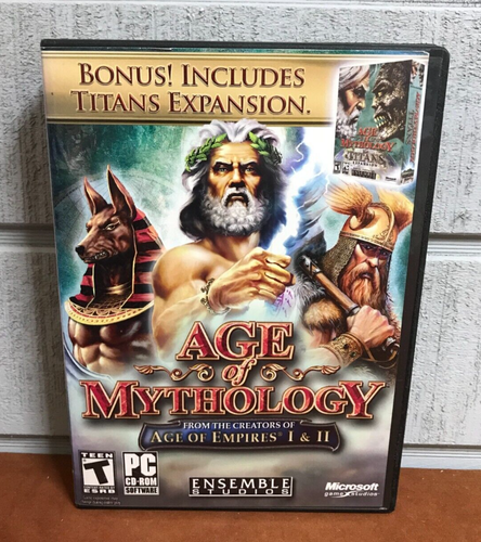 PC CD-ROM ~ AGE OF MYTHOLOGY w/Manual ~ Includes Titans Expansion ~ 2007
