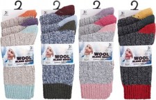 NEW 3 Pairs of Womens Ladies Chunky Thick Warm Wool Blend Hiking Walking Socks