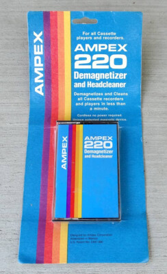 Vintage Ampex 220 Demagnetizer and Headcleaner Cassette Head Cleaner Tapes NEW