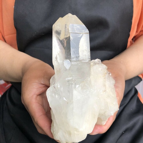 860g Natural White Clear Quartz Crystal Cluster Rough Healing Specimen N379